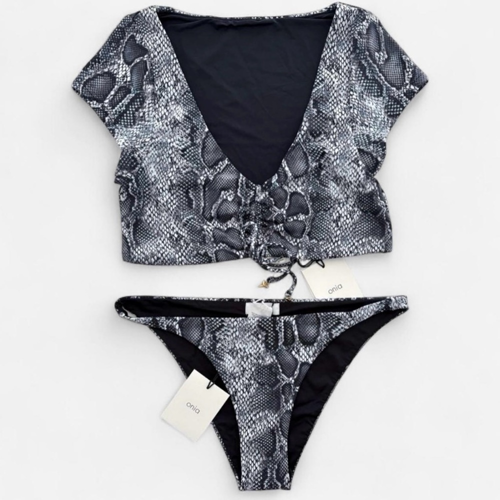 Onia Snakeskin Bikini Set